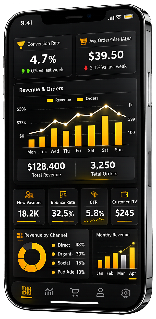 Nima's Web Services Los Angeles - Local Map iPhone Mockup