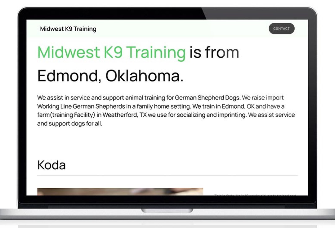 Midwest K9 Training, Technical project overview and results