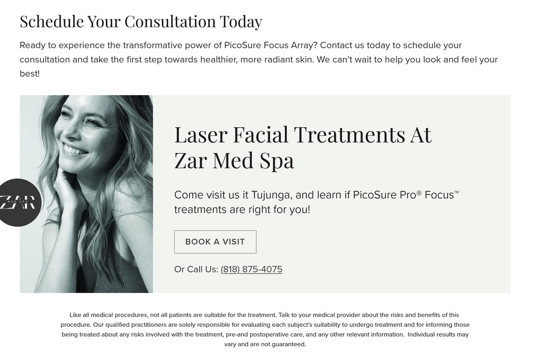 Zar Med Spa, Technical project overview and results